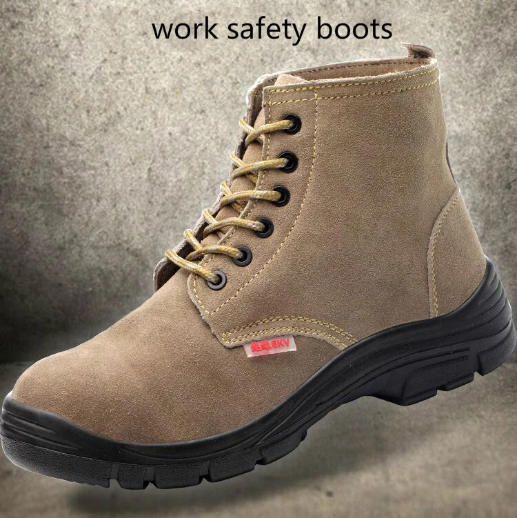 mens casual safety boots cow suede leather platform worker shoes steel toe cap work boot tooling security shoe zapatos hombre
