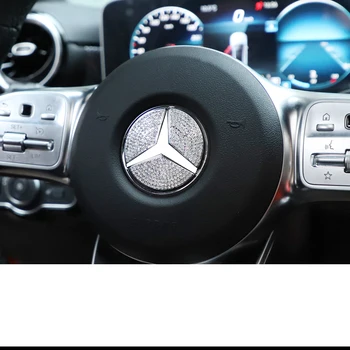 

Lsrtw2017 for Mencedes Benz A Class A200 A180 Steering Wheel Logo Trims Decorative Interior Mouldings Accessories 2019 2020