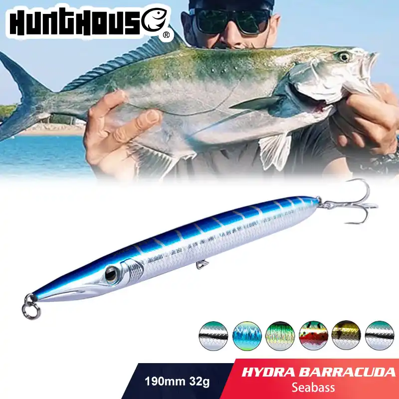 Hunthouseルアーバラクーダルアー 190 ミリメートル 32 グラムロング鋳造鉛筆stickbaitsためleerfishとブルーフィッシュ トップウォータールアー 釣りルアー Aliexpress