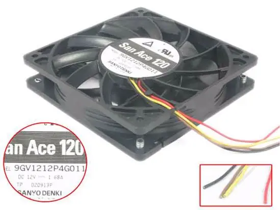

Охлаждающий вентилятор для сервера Sanyo Denki 9GV1212P4G011 DC 12 В 120 A 120x25 мм 4 провода