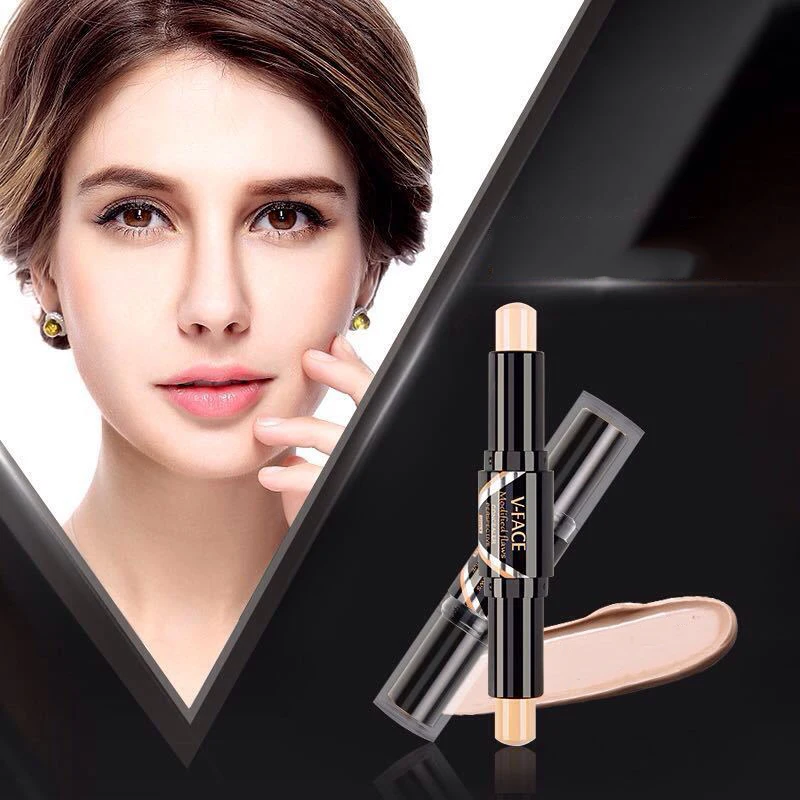 

ZHENDUO 3 colors Double head grooming rod concealer stick shadow stick grooming pen highlighter makeup stick makeup bronzer