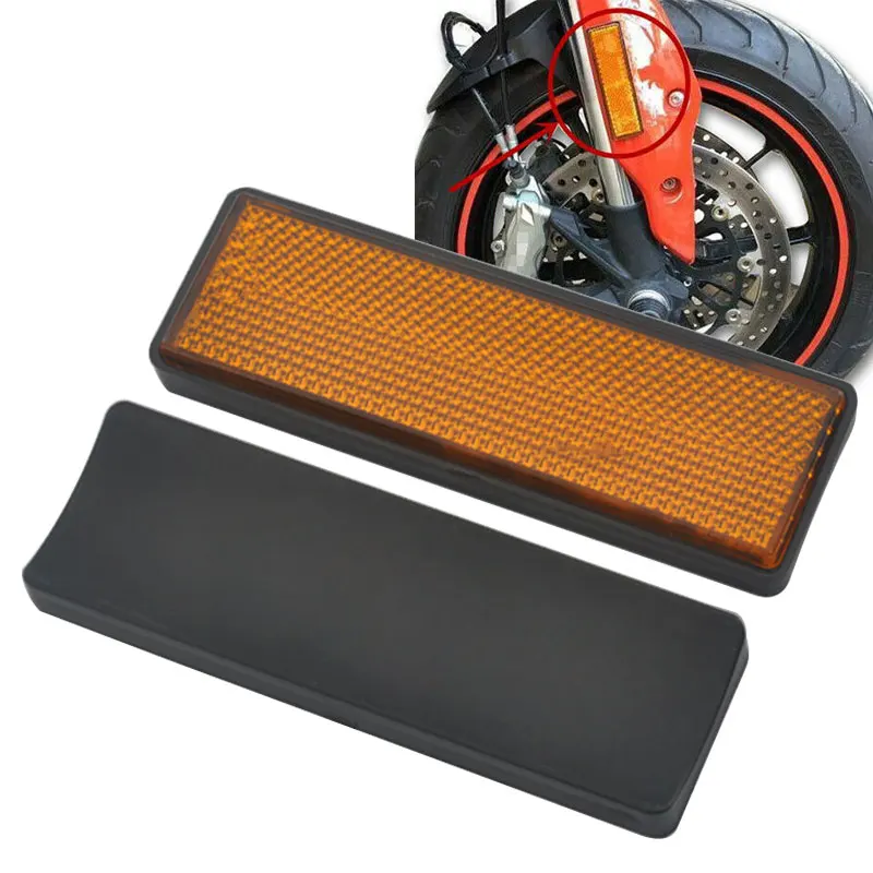 Orange Motorcycle Front Fork Leg Reflector Universal For Ducati ATV Bikes Dirt | Автомобили и мотоциклы