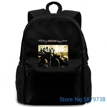 

New NEIL YOUNG CRAZY HORSE Rock Music Legend White To Brand Slim Fit Printing women men backpack laptop travel school adult