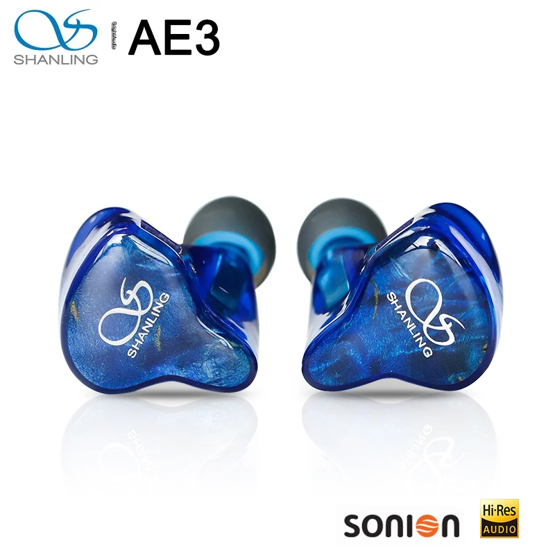 Shanling AE3 3BA Sonion Balanced Armature Drivers IN Ear Earphone IEM 0.78 2Pin Detachable SPC Cable Stabilized Wood