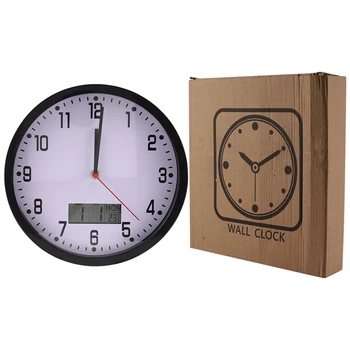

Temperature Display Wall Clock Modern Digital Plasitc Clock Quartz Horloge Retro Relogio de Parede