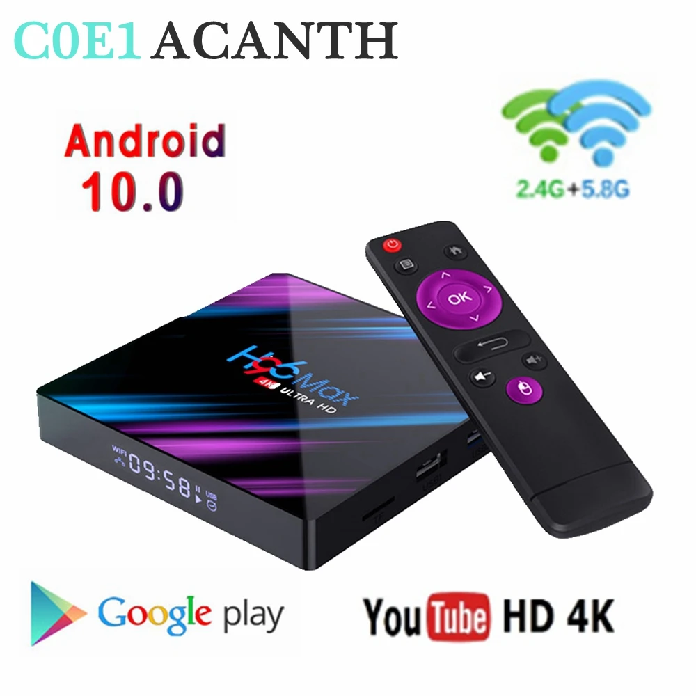 

H96 MAX tv box Android 9 RK3318 4K Youtube Media player Android Tv Box 4GB 64GB BT4 h96 max Youtube Media player tv box android