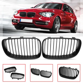

A Pair Gloss Black Front Kidney Grilles For BMW 1 SERIES E81 E82 E87 E88 2007 2008 2009 2010 2011 2012 2013 Racing Grilles