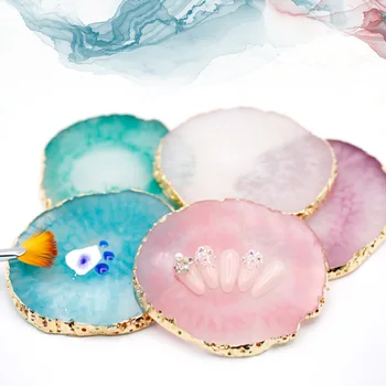 

Resin Storage Painted Palette Jewelry Necklace Ring Earrings Decorative Tray Display Plates Creative Decoration Organizer