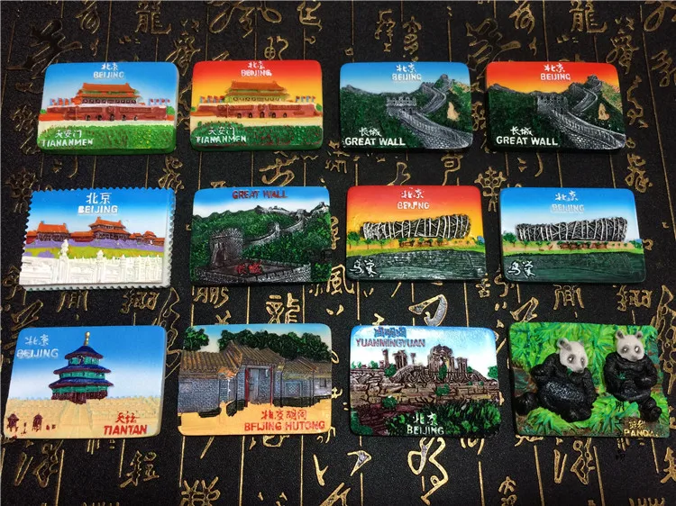 

BABELEMI 12pcs/set China Beijing Great Wall/Tian'anmen Rostrum/Tiantan/Panda Fridge Magnet World Travel Tourism Souvenir Crafts
