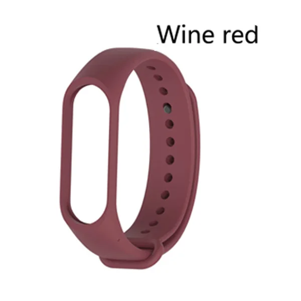 Wine Red Mi Band 3 4 ремешок Спортивные Силиконовые часы браслет ремешок для Xiaomi mi Band 3 4 умный Браслет mi band 4 3 ремешок - Цвет: Wine Red