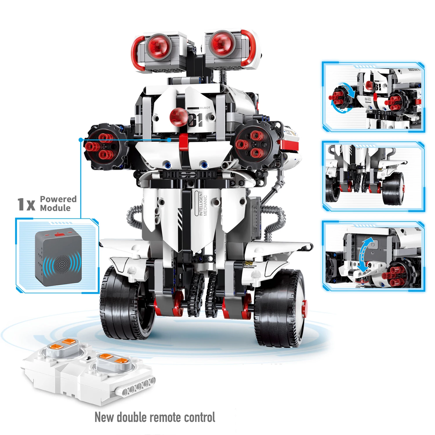 RC робот RC Обучающие строительные блоки DIY сборка сбалансированный программируемый робот 2,4G дистанционное управление приложение управление для детей