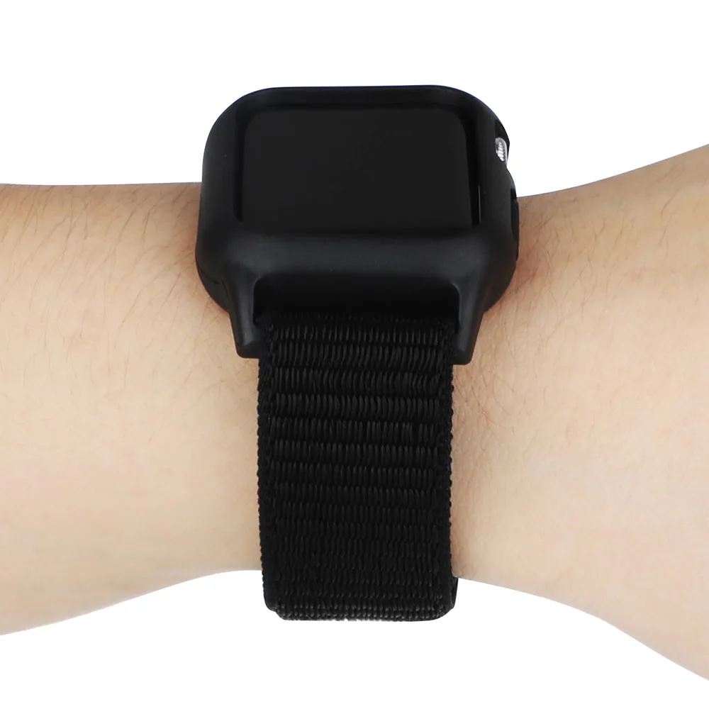 Спортивный нейлоновый ремешок-петля для Apple Watch Series 2 3 4 5 Чехол-ремешок дышащий браслет для 44 мм 40 мм 42 мм 38 мм iWatch