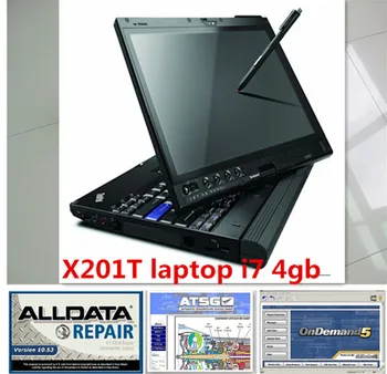 

New Auto Repair software mitchell on demand + alldata v10.53 + atsg 3in1 car diagnostic laptop software in x201t i7 laptop