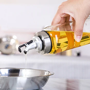 

New Cooking Seasoning Bottle Dispenser Sauce Bottle Glass Storage Bottles for Oil and Vinegar Creative Kitchen Tools Accessories