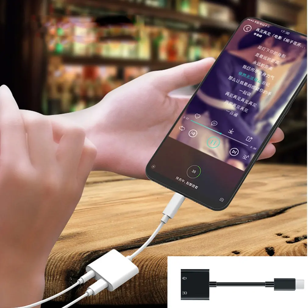 

For Huawei Adapter Pd Plastic Type-C + 3.5 Support The Pd3.0 Fast Charging Protocol Uilt In Digital Audio Converter Adapter