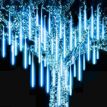 

30cm 144 LED Lights Meteor Shower Rain 8 Tube Xmas Tree Light Snowfall Outdoor O7C6