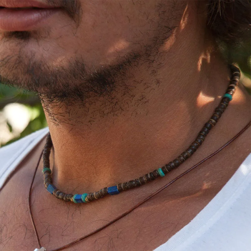 Mens Tribal Necklace, Mens Surf 
