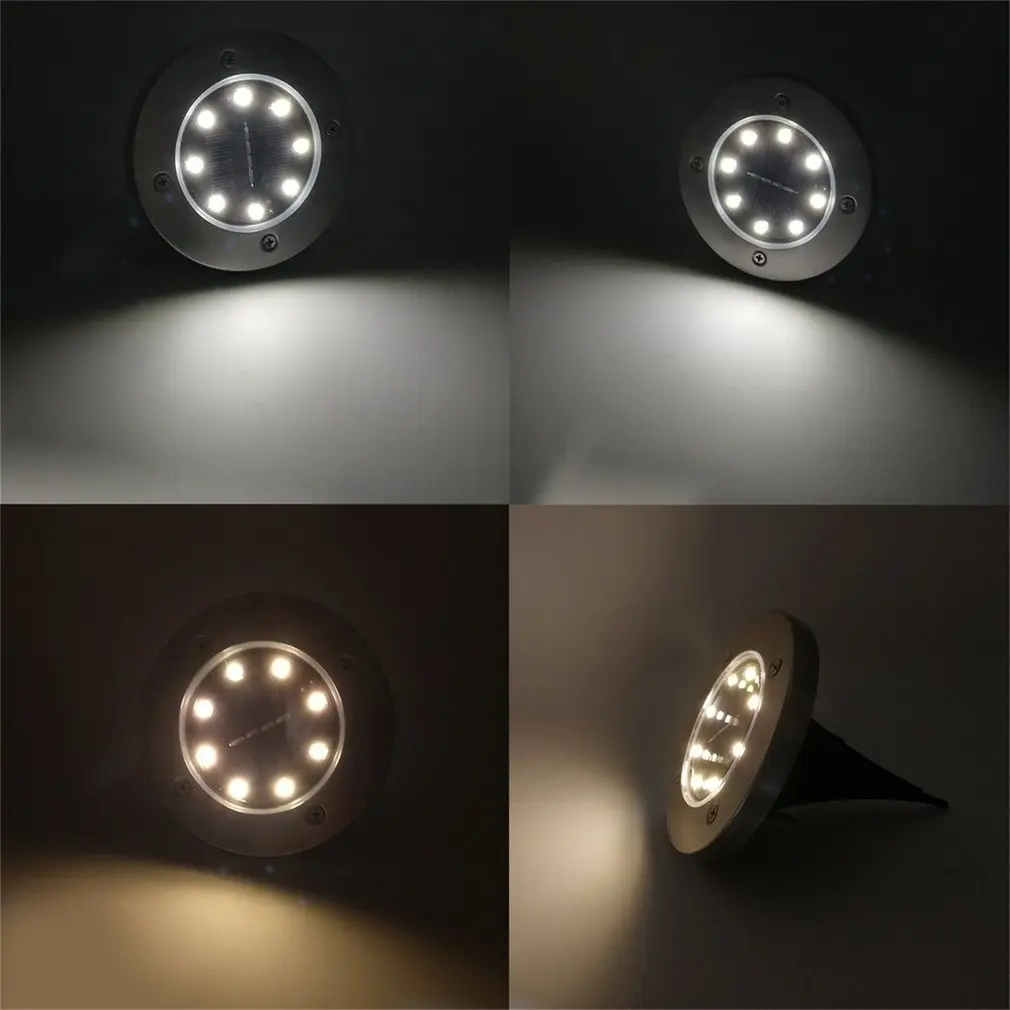 

4pcs/set Solar Power Panel Lawn Lamps Bright Light LED Energy Saving Waterproof For Outdoor Pathways Garden Install In Ground