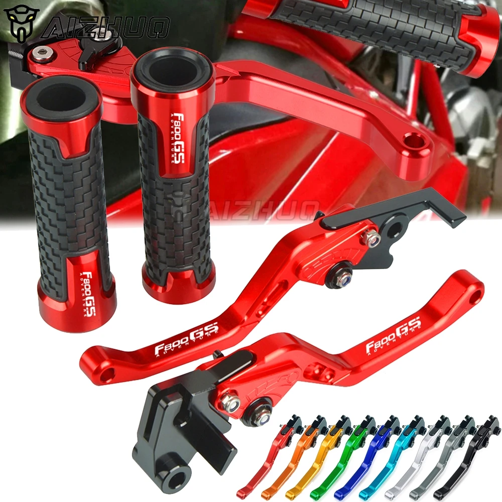 

F800 GS ADV Motorcycle CNC Brake Clutch Levers 7/8'' Handlebar Handle Grips FOR BMW F800GS AdventuRe 2008-2017 2016 2015 2014