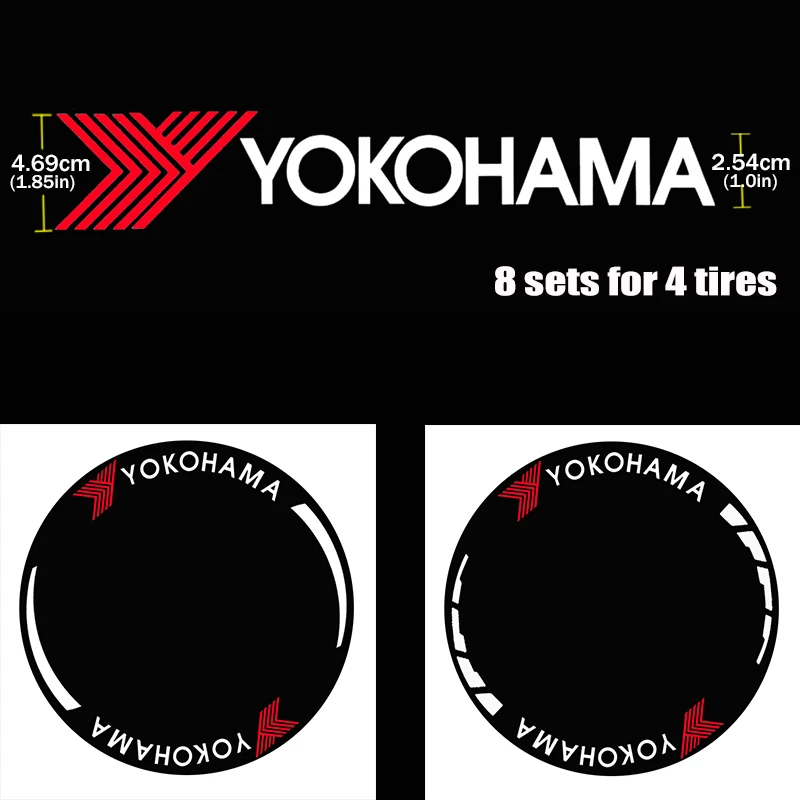 

8 sets/lot Car Wheel Stickers Car Tuning Universal 3D Permanent Rubber DIY Car Lettering 3D Fit Personalized Car Decals