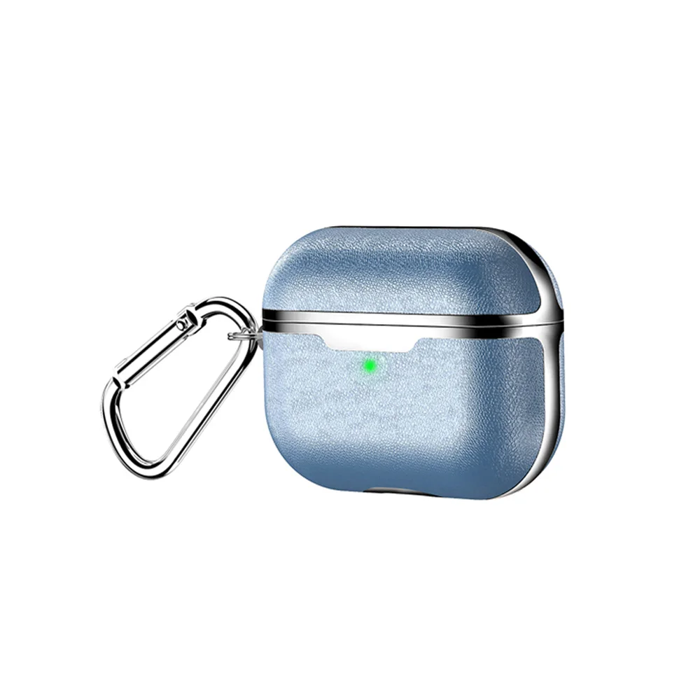 Новинка для Apple Airpods Pro Bluetooth наушники портативные наушники из искусственной кожи защитный чехол для хранения - Цвет: Синий