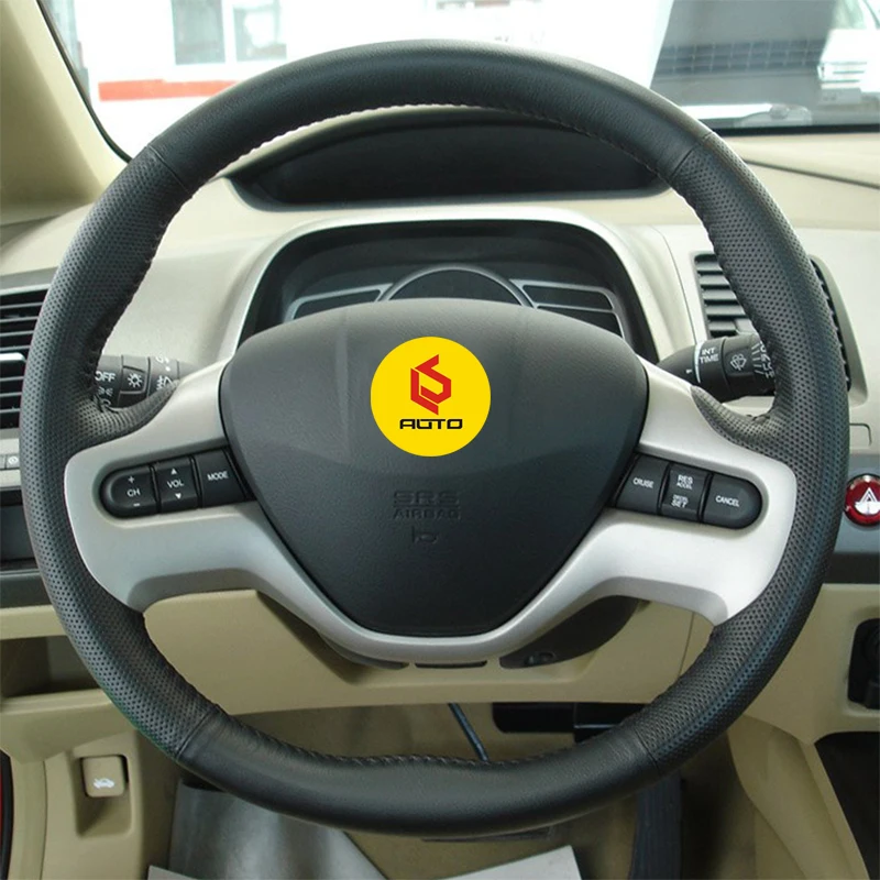 Оплетка на руль для Honda Civic 8 2006 2011 (2 спицы) кожаный чехол автомобильные аксессуары
