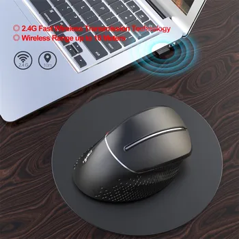 

Optical Vertical 2.4G Wireless Rechargeable Mute Mouse 6 keys 3600DPI Silent Mice Side Wheel Wireless Mouse Office Gaming Mouse
