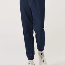 SEMIR Jeans men winter new jogging trousers adult beam feet pants sanding warm pants fashion brand man jeans