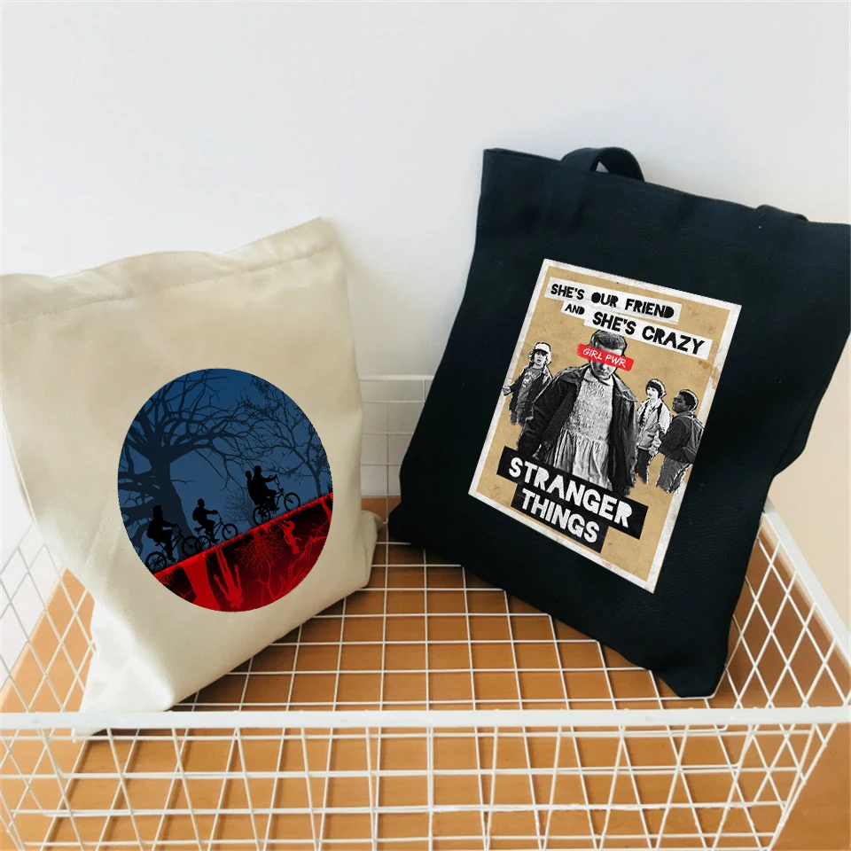Frdun Tommee Stranger Things сумка на плечо, холщовая, хлопковая, забавная, новая, с принтом алфавита, женская, летняя, модная, на ремне, с карманом