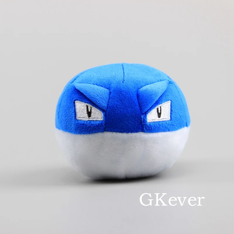 9 см аниме Voltorb плюшевая игрушка кукла Япония мультфильм аниме красный синий шар мягкие игрушки для детей Рождественский подарок на день рождения - Цвет: Blue Voltorb 8cm