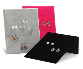 

1pcs/lot Jewelry Frame Black grey Velvet Earrings Holder Earring Display Stand Jewelry Display