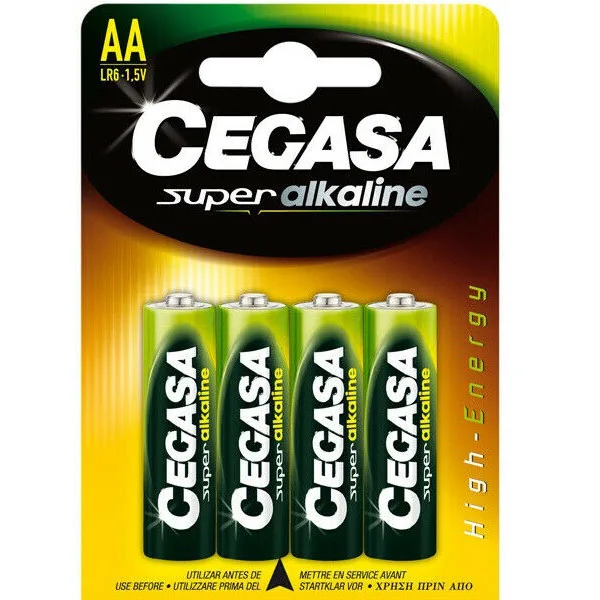 Pile Cegasa Lr6 1.5V Aa Super Alcalina 4 Pc. 000150 Biliardo, Accessori Per Biliardo, Tavolo Da Biliardo, Biliardo