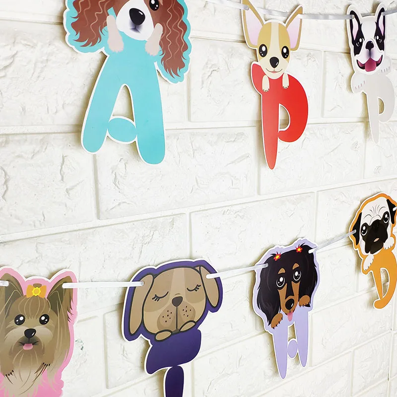 Birthday Banner, Party Decorations Cartoon Animal Banner Bunting for Children Birthday Party