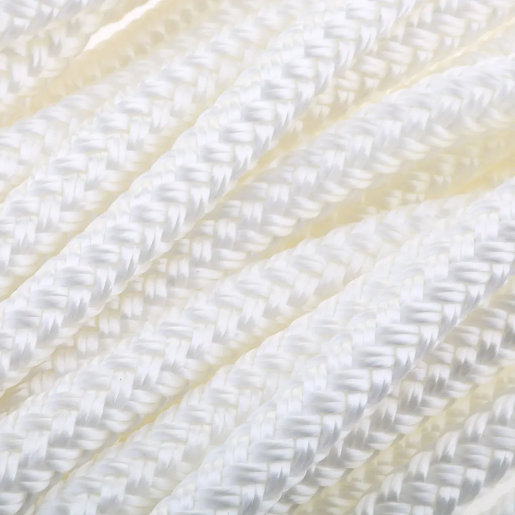 3/8 Inch x 15 Ft White Double Braid Nylon Mooring and Docking Line for Boats