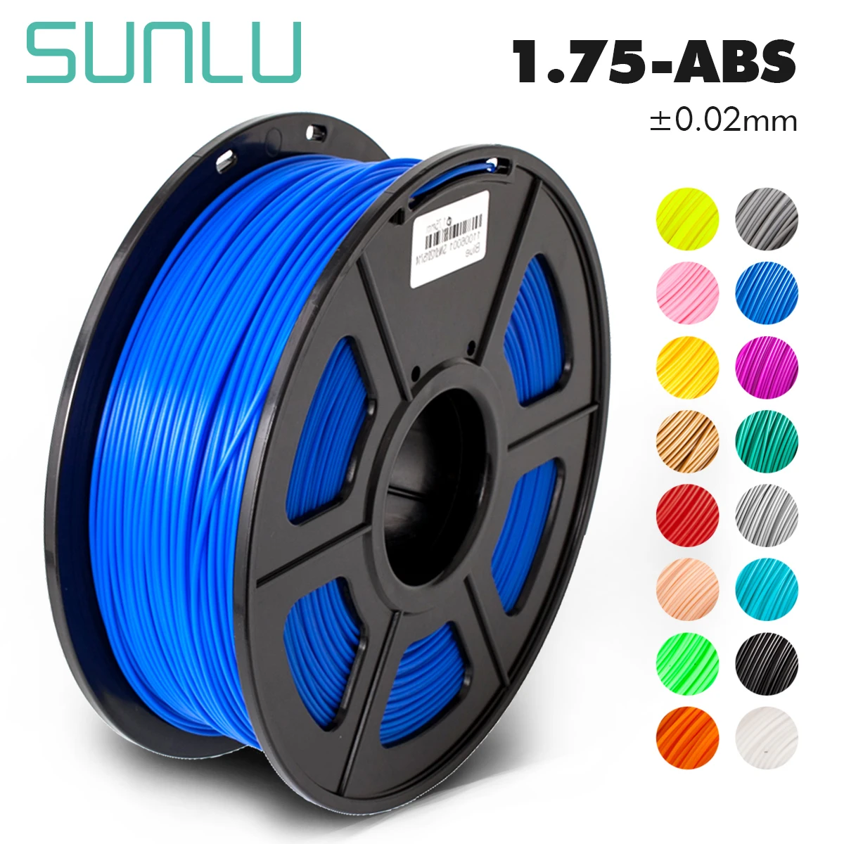 SUNLU ABS 3d нити для принтера 1,75 мм 2.2LBS/1 кг с катушкой Черный ABS нити