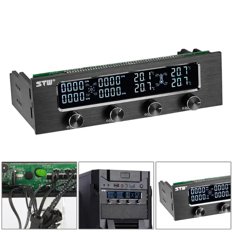 4 канальный контроллер скорости охлаждения процессора температуры с поворотной