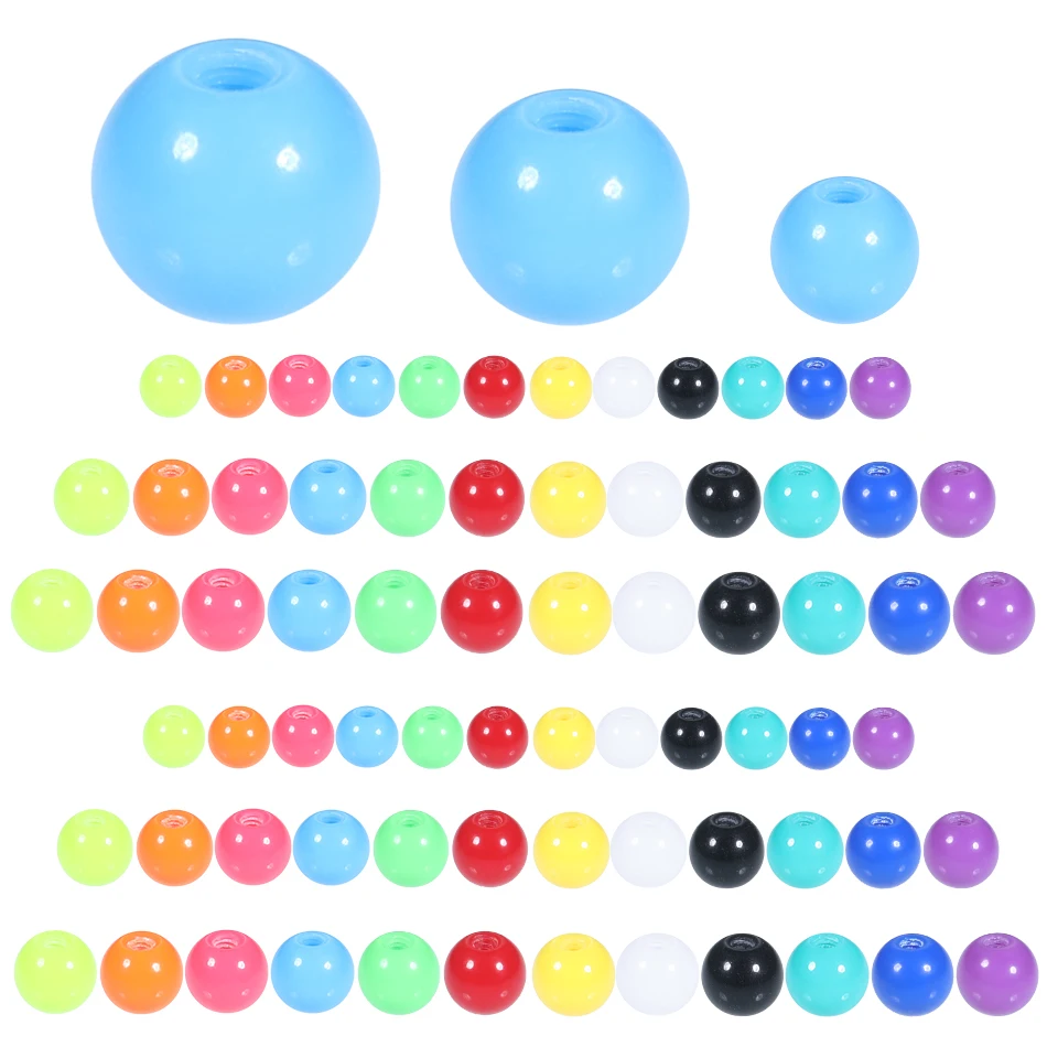 Body Piercing Jewelry 120Pcs/set Colorful Acrylic Replacement Ball 3mm 5mm 6mm Tongue Barbell Lip Ring Ear Belly Eyebrow Piercing Ball