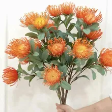 Искусственный цветок императора(3 стебля/шт) 32,6" имитация пластиковых хризантем для домашнего декора, искусственные цветы