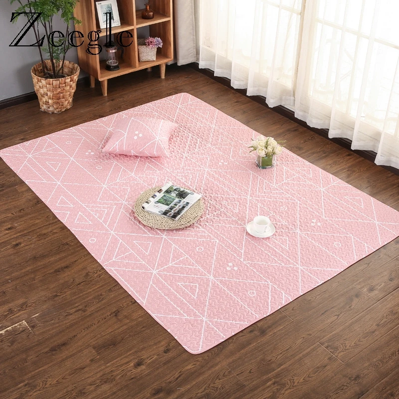 Zeegle Carpet Simple Decoration Rugs and Carpets for Home Living Room Anti-slip Soft Kids Room Rug Washable Bedside Carpet Mat