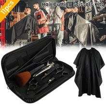 Hair Cutting Scissors and Thinning Shears Set Professional Haircut Scissors Kit Indoor Hairdressing Set with Comb Clip Cape