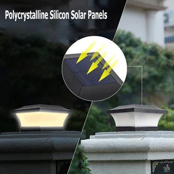 

Solar Garden Post Lamp Courtyard Outdoor Decor Solar Power Waterproof Landscape Lights LED Waterproof Easy Installation
