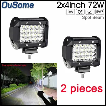 

Four rows CE RoHS waterproof 72W working light led 4 inch LED working light 4x4 off road car truck ATV SUV tractor