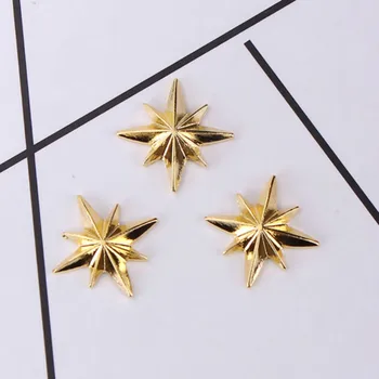 

Crystal Epoxy DIY Accessories Zinc Based Alloy Resin DIY Jewelry Tools Star Gold Color 16mm x 16mm / 13mm( x 6mm, 10 PCs