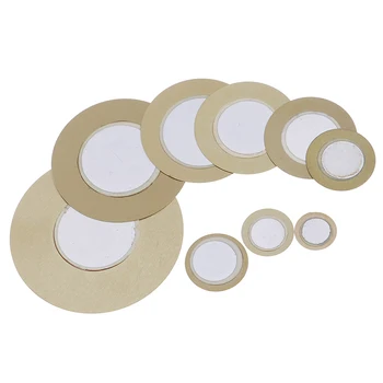 

10pcs 12mm 15mm 18mm 20mm 27mm 31mm 35mm 41mm 50mm Piezo Elements Sounder Sensor Pad Round Trigger Drum Disc Copper