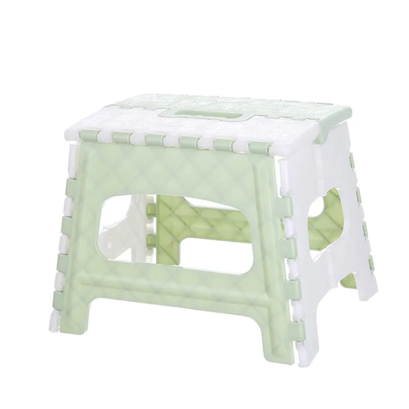 Plastic Multi Purpose Folding Step Stool Home Train Outdoor Storage Foldable - Цвет: Green