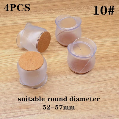 4pcs Furniture Table Feet sofa Pads Protection rubber Non-slip Thicken PVC Wear-resistant Chair Leg Caps Wood Floor Protectors 10