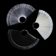 Limpar unhas falsas estilo ventilador exibição prática natural preto transparente varas polonês dicas de acrílico para ferramentas gel tr386(China)