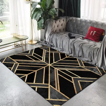 

Nordic Modern Carpet for Living Room Large Anti Slip Bedroom Floor Mat Kitchen Mat Entrance Doormat Geometric Area Rugs