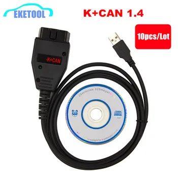

10pcs/Lot For VAG K+CAN 1.4 Commaner Full K-Line OBD2 Code Reader PIC18F25K80 FTDI Chip For VAG Cars K+CAN Commander 1.4