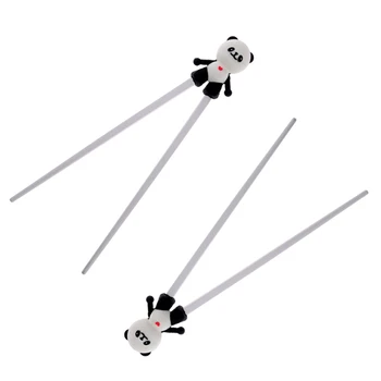 

White Panda Style Children Training Chopsticks Kitchen Toy Child Accessories Furniture Doll training chopsticks Q2V5